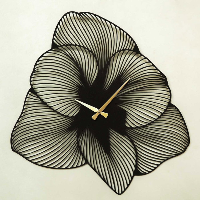 Wallity Azalea Metal Wall Clock APS039 70 - Negro